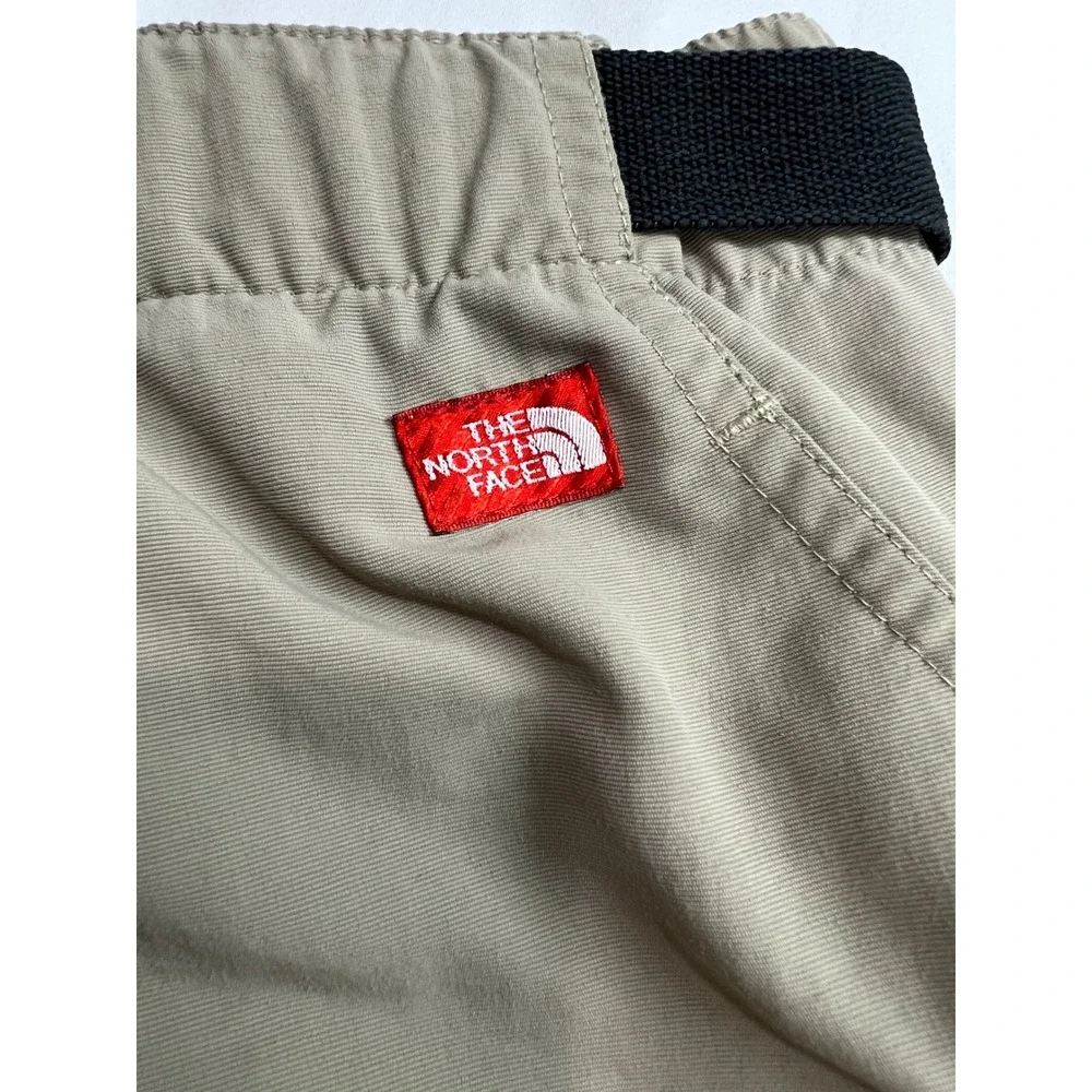 The‎ North Face Cargo Shorts Mens Large Tan Belted Hiking Outdoor Gorpcore E7